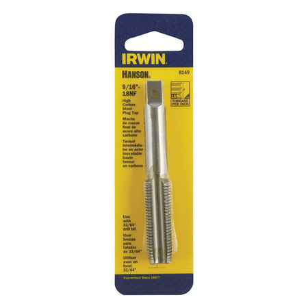 IRWIN TAP PLUG 9/16""-18NF 8149